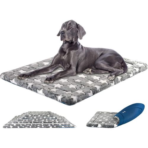 Panier Chien Réversible 91x61 Cm (Rafraichissant Et Chaud), Tapis Chien Mousse Haute Densité Élégant, Coussin Chien Lavable Pour Animaux De Compagnie Adapté Aux Chiens Jusqu'à 32 Kg