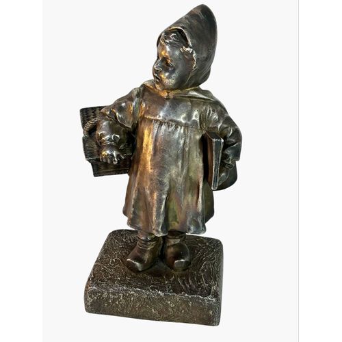 Sculpture en argent 825 le chaperon rouge 