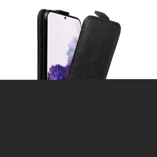 Cadorabo Housse compatible avec Samsung Galaxy S20 en NOIR NUIT - Étui de protection au design flip avec fermeture magnétique
