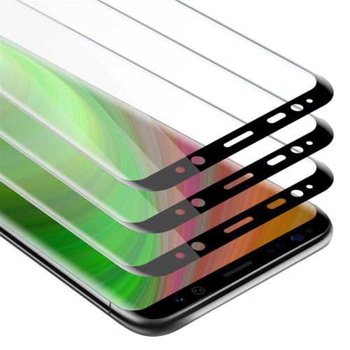 Cadorabo 3x Plein Écran Film De Protection Compatible Avec Samsung Galaxy S9 En Transparent Avec Noir - 3x Verre De Protection D'écran Durci (Tempered) D'une Dureté De 9h Avec 3d Touch