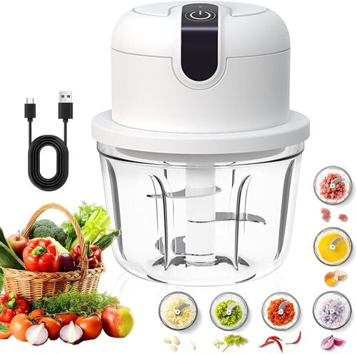 Hachoir De Cuisine Électrique, Hachoir À Oignons, 350 Ml, Charge Usb, Sans Fil, Adapté Pour Oignons, Fruits, Noix, Viande, Ail