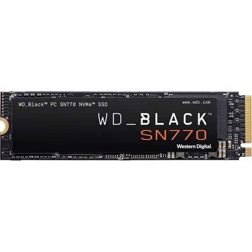 SUBZONAL-WD_BLACK SN770 SSD 2 To, Disque SSD Interne, Vitesse de lecture jusqu'à 5150 Mo/s, M.2 2280 NVMe SSD, PCIe Gen 4.0, Haute performance disque de jeu, Noir