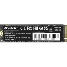 ASFASFq-Verbatim Disque Dur Interne SSD Vi3000 256 Go PCIe NVMe M.2 2280