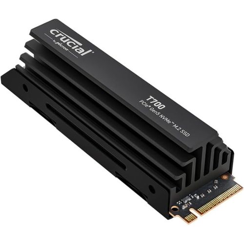 ASFASFq-Crucial T700 SSD 1To PCIe Gen5 NVMe M.2 SSD Interne Gaming avec Dissipateur Premium, Jusqu¿à 11.700Mo/s, Microsoft DirectStorage, Rétrocompatibilité PCIe 4.0 - CT1000T700SSD5