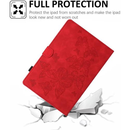 Coque Pour Samsung Galaxy Tab S10 Fe 10.9 Pouces 2025/ S9 Fe 10,9 Pouces/S9 11 Pouces 2023 Étui De Protection Case Tablette Housse Avec S Pen Porte-Stylet Pour Samsung Tab S10 Fe/S9 Fe/S9, Rouge