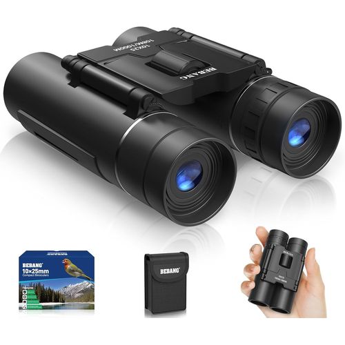 Jumelles 10X25 Pour Enfants Adultes, Petites Poche Pliantes Légères Compactes Jumelles Pour L'Observation Des Oiseaux Voyage Chasse Concerts Camping Théâtre Sportif Opéra[Z31]