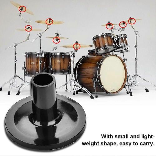 Manchons De Cymbale De Tambour En Plastique Noir Portable 8 Pièces Pour Une Utilisation Durable