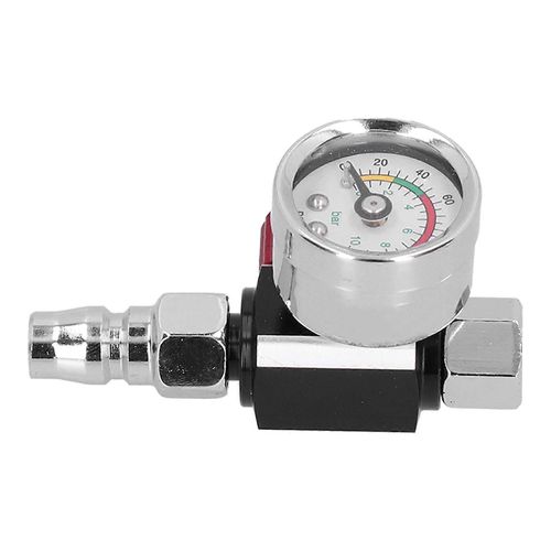 Pistolet à peinture en aérosol Régulateur de pression d'air G1 / 4 pouces Vanne de réglage de filetage avec manomètre