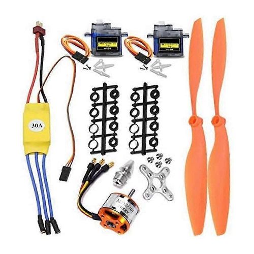 2212 1400KV Moteur + 30A ESC + SG90 Servo + 8060 Ensemble d'hélices pour avion RC quadricoptère avion à voilure fixe avion hélicoptère