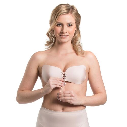 Soutien-Gorge Bandeau Push-Up Dos Nus - Rose