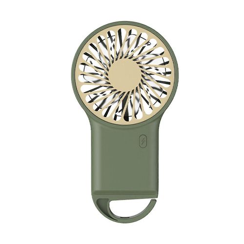 (11-Vert) Mini ventilateur portable, vent fort, 3 vitesses, faible bruit, taille compacte, portable, rechargeable, petit ventilateur de bureau personnel