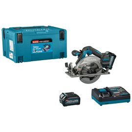 Scie circulaire XGT Scie Ø 165 mm livrée avec 2 batteries 2,5 Ah, 1 Chargeur rapide DC40RA, 1 Coffret Makpac 3 - MAKITA - HS012GD201