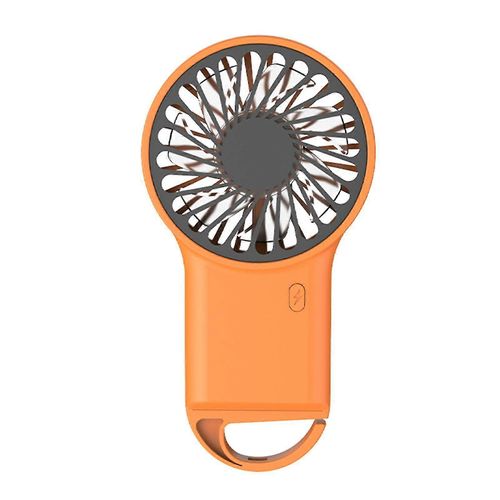 (11-Orange) Mini ventilateur portable, vent fort, 3 vitesses, faible bruit, taille compacte, portable, rechargeable, petit ventilateur de bureau personnel