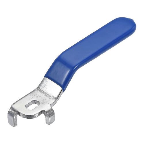 Poignée à levier en fer chromé avec poignée en plastique bleu pour vanne à bille DN25, remplacement quart de tour