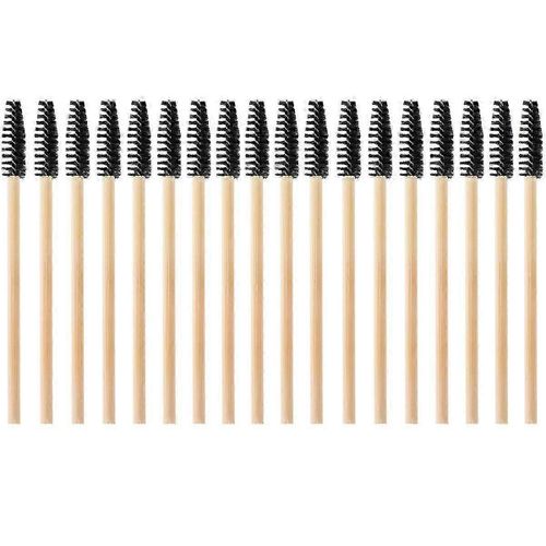 Lot De 20 Pinceaux De Maquillage Noirs, Réutilisables Et Jetables, À L'huile De Ricin 