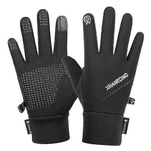 Gants Tactiles, Gants Imperméables Pour Homme, Gants D'équitation Antidérapants À Poignets Élastiques, Gants D'hiver Taille L