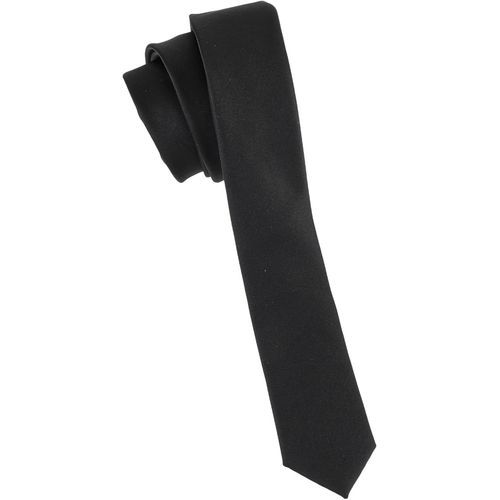 Black Tie Solid Color Men's Tie 4cm Narrow Tie Tight Adjustable Pre-Tied Fit School Uniform Graduation Wedding Men,Black