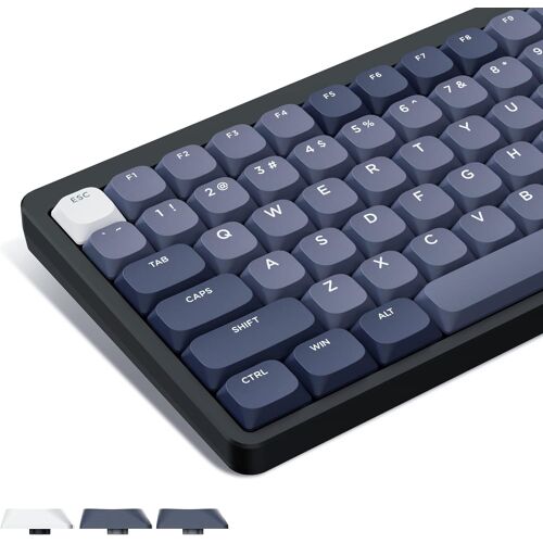 Lot Complet de Touches PBT à Profil Bas, 144 Touches, Double Injection, pour Clavier mécanique 60%, 65%, 75%, 80%, 100%, Gris