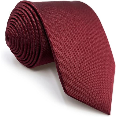 Meimie-Shlax&wing Couleur Unie Rouge Burgundy Mariage Homme Cravate Classic Fashion 147cm