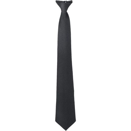 Mens Black Tie Clip On Uniform Solid Pre Tied Adjustable Neck Strap Wedding Graduation School Uniforms.[B720]