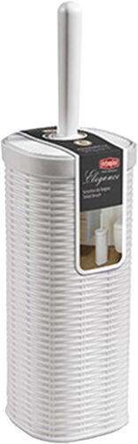 Elegance Brosse de Toilettes Blanc Plastique 12 x 12 x 40 cm