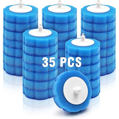 TEPPC-35PCS Recharges pour Brosse de Toilette Jetable, Nettoyeur Toilette pour Évier, Baignoire, Lavabo et Urinoir