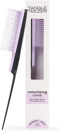 Kalanka-Ultimate Volumizer, Brosse À Cheveux, Pour Tous Types De Cheveux, Apporte De La Texture Et Du Volume, Avec Peigne Doux Pour Crêper, Minimise La Casse, Noir Et Lilas 