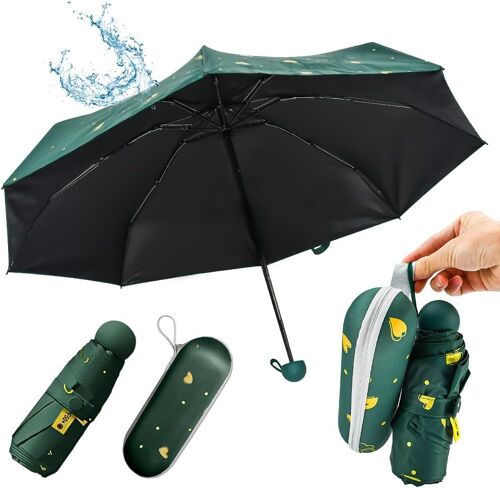Tzf-Mini Parapluie Pliant 8 Cadres De Support Mini Parapluie Parapluie Soleil Anti Uv Mini Parapluie Poche Mini Parapluie Résistant Au Vent Petit Parapluie Voyage Pour Pluie Ou Soleil