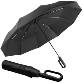 Jfkjg-Grand Parapluie De Voyage Pliant De Golf Automatique Ouverture Et Fermeture Résistant Au Vent/Anti Tempete/Protection Uv/Imperméable,Double Couche,10*2 Baleines,Pein Air Parasol Homme