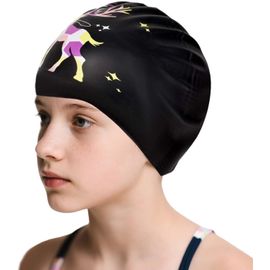 CAYPP-Bonnets De Bain En Silicone Élastiques,Confortable Et Extensible Pour Piscine EtMer,Bonnet De Natation Pour Enfants,Femmes Et Hommes,Accessoire Polyvalent Pour Sports Nautiques Et Douche