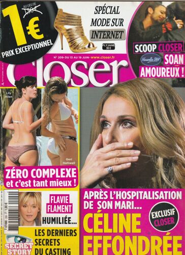 Celine Dion 2p/ Geri Halliwell 1p/Flavie Flament 1p/ Britney Spears 1p/ Dita Von Teese 1p/ Kylie Minogue 1p/Lindsay Lohan 1p/ Pete Doherty 2p/ Emma Daumas 1p/ Florence Foresti 1/P/Orlando Bloom 1p/209