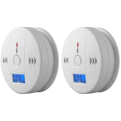 Paquet de 2 détecteurs de fumée et de monoxyde de carbone fonctionnant à 100 %