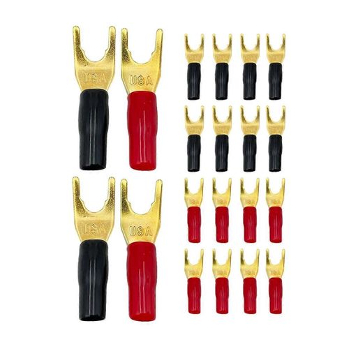 Y U Forme Spade Banane Cheville Plaqué Or Banane Plug Jack Plug