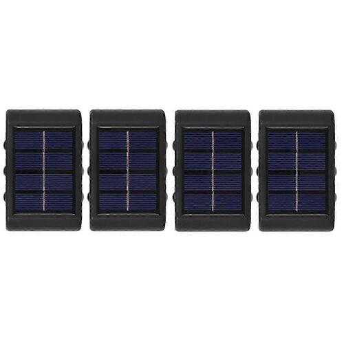 4pcs Lampe Murale Solaire Extérieur Étanche Énergie Solaire Lumière Up Et Down Illuminer Maison Jardin Déco Edition