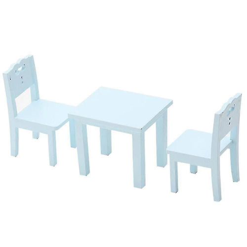 3 Pcs Enfants Table Chaises Mini Maison Décoration Mini Bureau Chaise Set Meubles Modèle Jouet