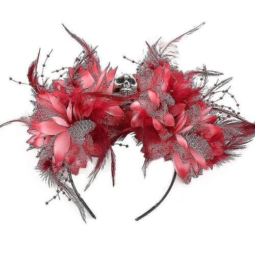 Halloween Costume Bandeaux Fleur Crâne Jour De La Mort Casque Couronne De Fleurs Mexicaines