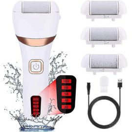 Râpe À Pieds Électrique,Dissolvant De Peau Dure Étanche Rechargeable Heilwiy Avec 3