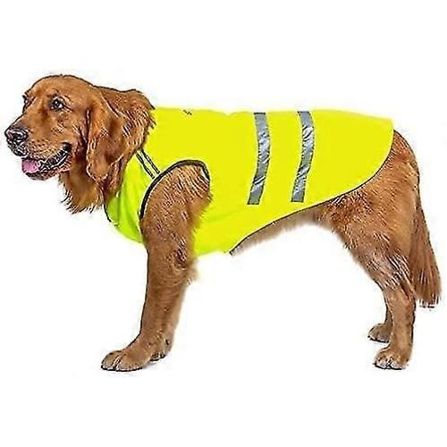 Gilets De Sécurité Manteau Pour Chien Épaississant Réfléchissant Tissu Confortable Le Collier Élastique Vert Jaune 5xl