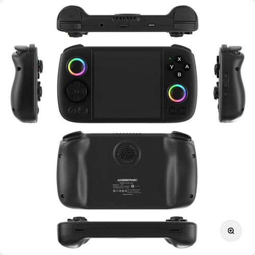 Anbernic Rg Cube - Console Portable Android - Écran Carrée 3.95" 720x720px, Processeur Unisoc T820 + Mali-G57 - 8go Ram - 128g Mémoire Interne - Slot Microsd - Autonomie De 7h - Lumières Rgb - Noire