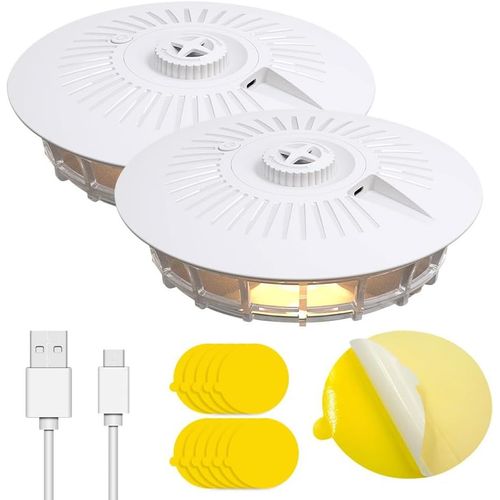 Pack De 2 Pièges À Puces, Piège À Puces En Dôme, Piège À Punaises De Lit Et Piège À Lampe À Puces, Anti Puces Maison Avec 4 Autocollants Et 4 Ampoules, Piège À Puces Pour Usage Intérieur