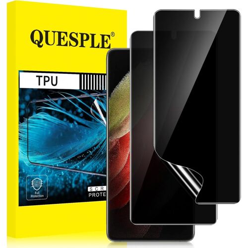 KALANKA-[2 Pièces] Protection écran Anti Espion pour Samsung Galaxy S21 Ultra 5G, 3D Incurvé Couverture Complète TPU Film de Confidentialité Protection en Écran, Compatible avec Lecteur d¿Empreinte