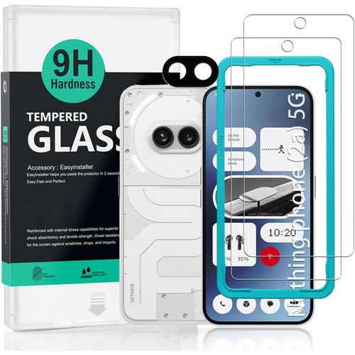 Pour Nothing Phone (2a) 5g/Phone (2a) Plus 5g Verre Trempé 6.7"",2 Pièces 9h Dureté Protection Écran,Avec 1 Pièce Protection Caméra,Sans Bulles,Facile À Installer