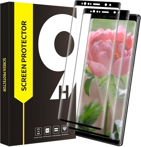 JGD-Verre Trempé pour Samsung Galaxy Note 8 film, 2 Pack 9h dureté Anti Rayures vitre protection, Couverture Complète 3D, 0,33mm Sensibilité, HD Claire Bubble Free Note 8 protection écran