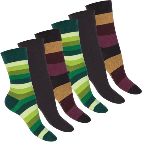 Kalanka-Lot De 6 Paires De Chaussettes Rayées Pour Homme Et Femme