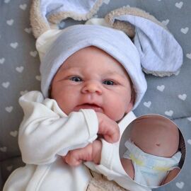 YEEFAIRY Poupée Reborn réaliste en silicone pour bébé fille, nouvea