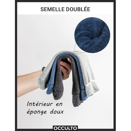 Kalanka-Chaussettes Hiver Homme Lot De 6 (Modèle: Bille) - 47-50