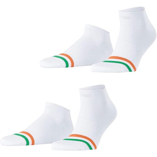 Kjakl-Homme Accent Stripe 2-Pack Socquettes Respirantes Biologiques Coton Basses Motif Fantaisie Rayé Lot De 2 Paires
