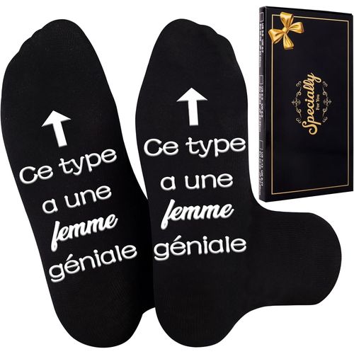 Kalanka-Cadeau Mari Chaussette Homme Rigolote 43-46 Idee Cadeau Homme Amour Amoureux Saint Valentin Noel Anniversaire Original