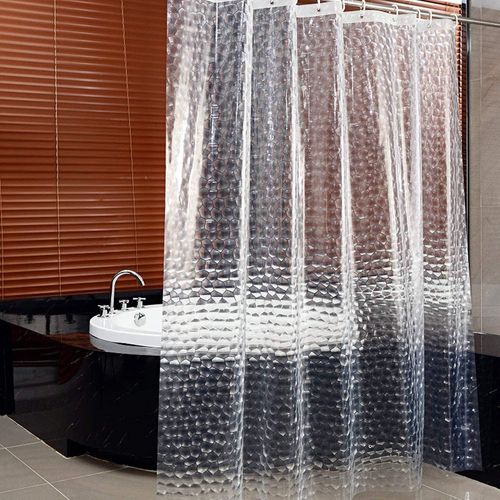 Tianyi-Rideau De Douche De Salle De Bain, Cube D'eau Transparent 3d, Lavable À L'eau, Sans Moisissure, Avec 12 ?illets Et Crochets En Plastique, Pour Douche Ou Baignoire À La Maison- (180 X 180 Cm)