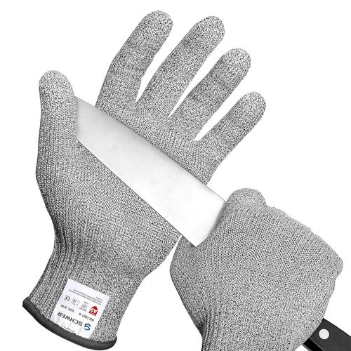 TTA-Gants résistants à la coupure LEVEL A9/F, conformes aux normes américaines et européennes les plus strictes, protection ultime contre la coupure, sans PFAS(gris,1pairs,S)